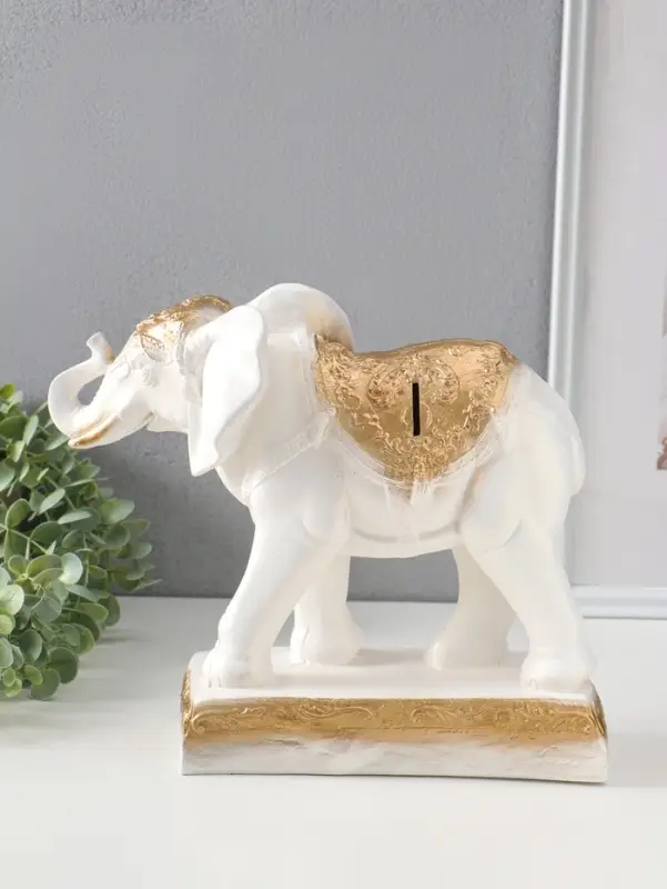 Копилка для денег &laquo;Слон удачи&raquo;, перламутр, 32&times;26&times;12 см