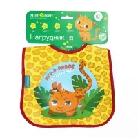 Нагрудник непромокаемый на липучках, цвет и рисунок МИКС