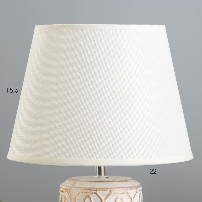 Настольная лампа Настольная лампа "Августа" Е14 40Вт бело-золотой 22х22х34 см RISALUX