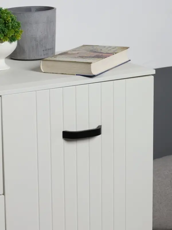 Ручка-скоба мебельная ТУНДРА РС109, м/о 96 мм, черная