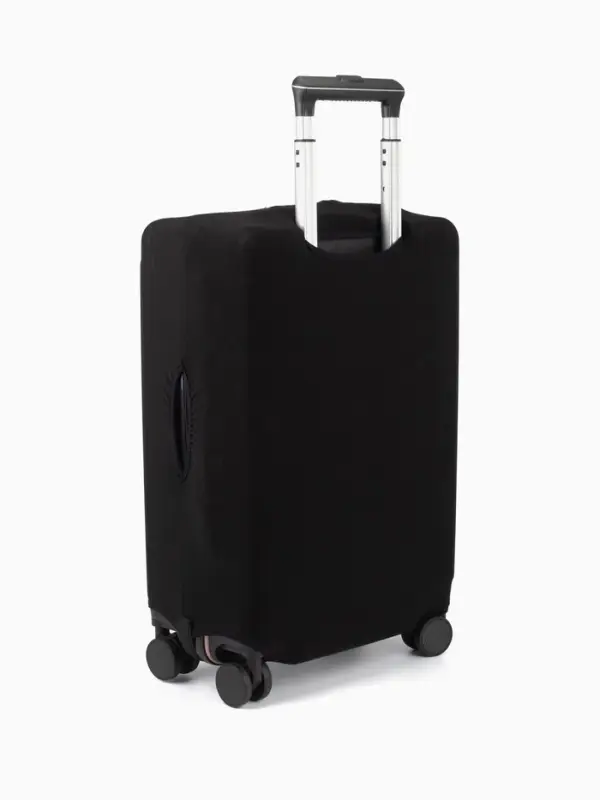 Чехол на чемодан на колёсах, 20" (S), однотонный, чёрный