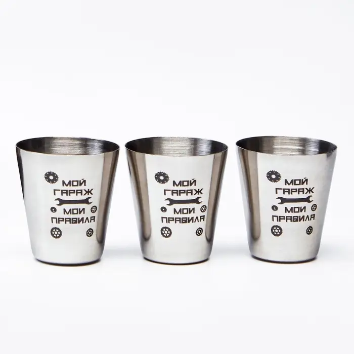 Стопки в чехле &laquo;Мой гараж - мои правила&raquo;, набор 3 шт. по 30 мл, 4&times;3.5 см