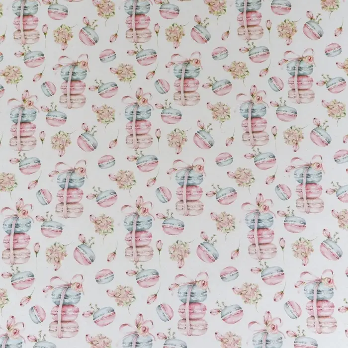 Бумага упаковочная крафт "Макаруны", МИКС, 50 х 70 см