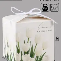 Коробка подарочная складная &laquo;Самой нежной&raquo;, 12&times;12&times;12 см