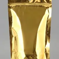 Пакет дой-пак, матовый, золотой, с прозрачной стенкой,20&times;30&times;8 см