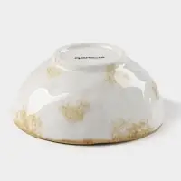 Салатник Доляна Organic Gold, 320 мл, d=12.5 см, фарфор, белый