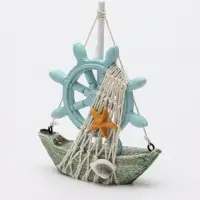 Сувенир интерьерный &laquo;Лодка со штурвалом&raquo; 10.7&times;3&times;13.7 см