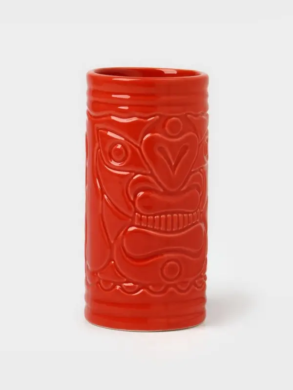 Стакан для коктейлей &laquo;Тики остров&raquo;, 400 мл, d=7 см, h=14.5 см, керамика, красный