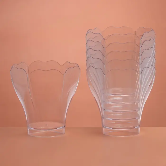 Форма пластиковая одноразовая для фуршета «Незабудка», 160 мл, прозрачная