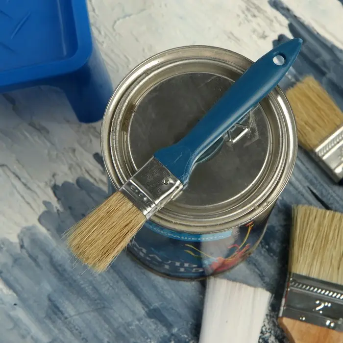 Кисть плоская ТУНДРА, смешанная щетина, пластиковая рукоятка, 1 Кисть плоская ТУНДРА, смешанная щетина, пластиковая рукоятка, 1", 25 мм