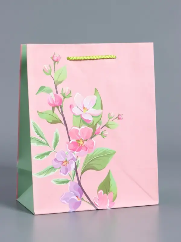 Пакет подарочный "Нежный комплимент" ламинированный 18 х 22,3 х 10 см