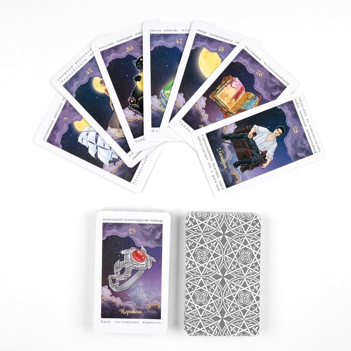 Карты таро  Карты таро "Оракул полнолуния", карты гадальные, с инструкцией, 108 карт, 7.1 х 11.6 см