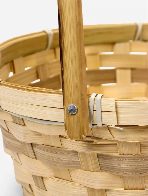 Корзина плетеная 26 х 12 х _ см, ручка складная h=21 см натуральный (к9352418)