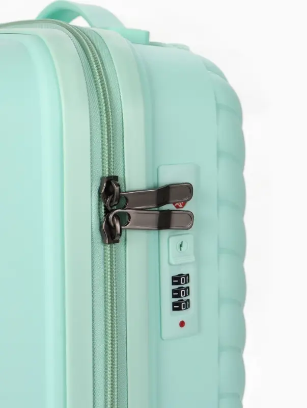 Чемодан на колёсах, 20", кодовый замок, 36&times;20&times;54 см, зелёный