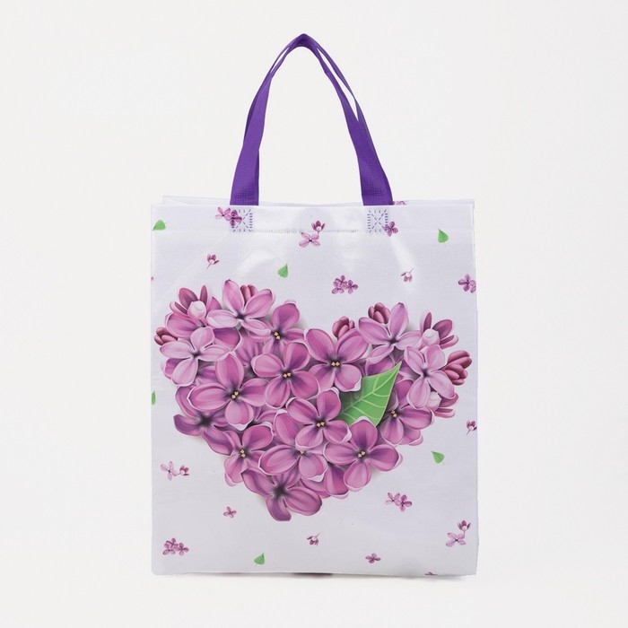 Сумка хозяйственная без застёжки, цвет фиолетовый Сумка хозяйственная без застёжки, цвет фиолетовый