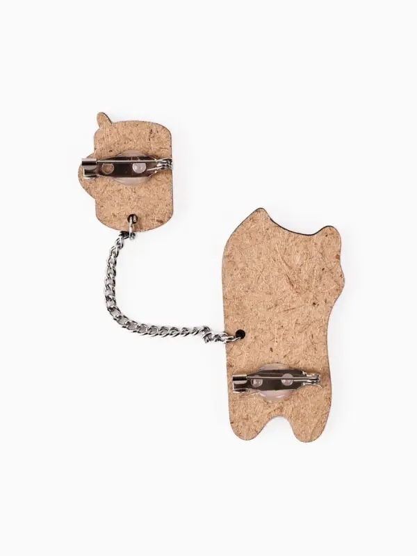 Значок на цепочке &laquo;Котик&raquo;, набор 2 шт., 8&times;12 см