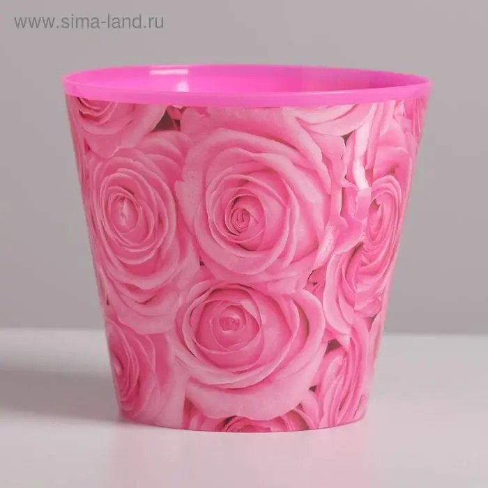 Кашпо для цветов «Розы», 0,8 л, 11 х 12 см Кашпо для цветов «Розы», 0,8 л, 11 х 12 см