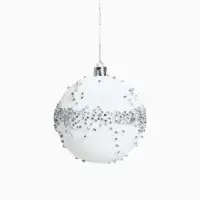 Ёлочные игрушки &laquo;Джейн - узоры звёзды&raquo;, d=8 см, набор 9 шт., зелёно-белый