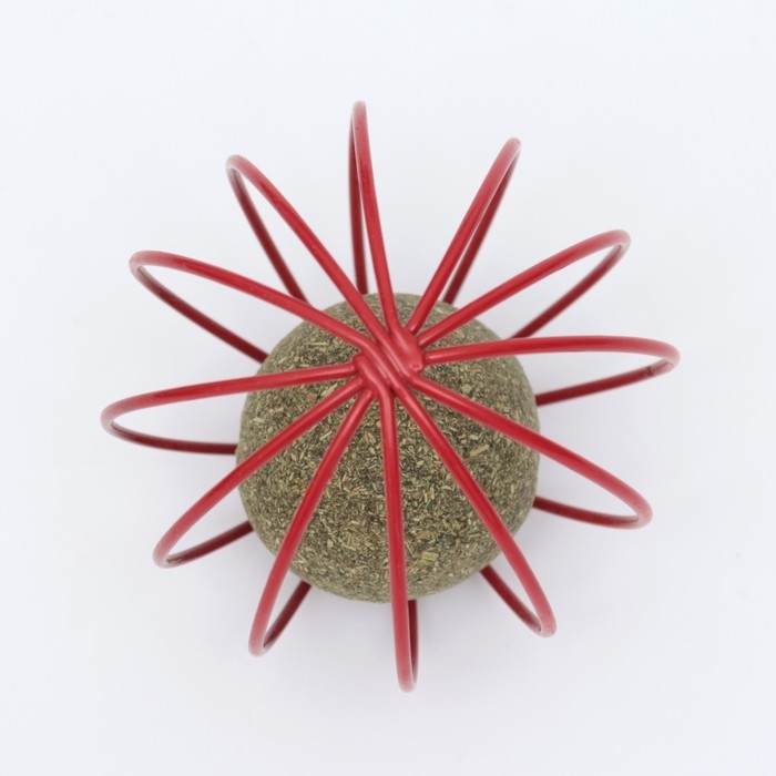 Шарик для кошек из прессованной кошачьей  Шарик для кошек из прессованной кошачьей "Мята в шаре"