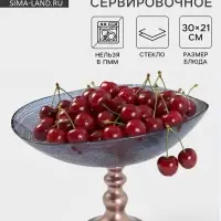 Блюдо для фруктов Inspiration, d=30 см, на ножке, фиолетовое