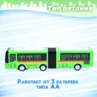 Автобус &laquo;Гармошка&raquo;, световые и звуковые эффекты, работает от батареек, цвета МИКС