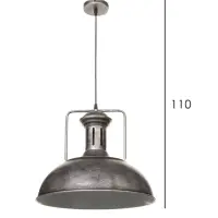 Светильник подвесной BayerLux William, 1&times;40 Вт, Е27, чёрно-серебристый, 40&times;40&times;35-100 см