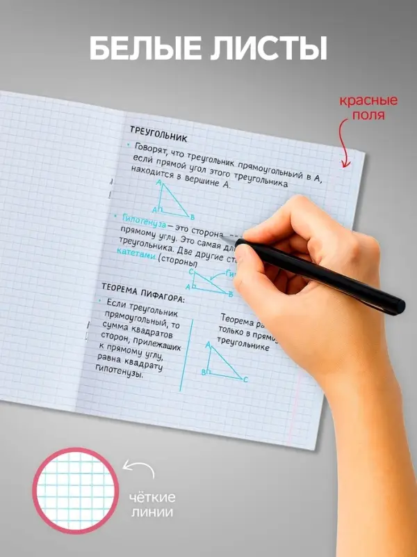 Тетради 96 листов в клетку, Calligrata Fashion, 4 штуки
