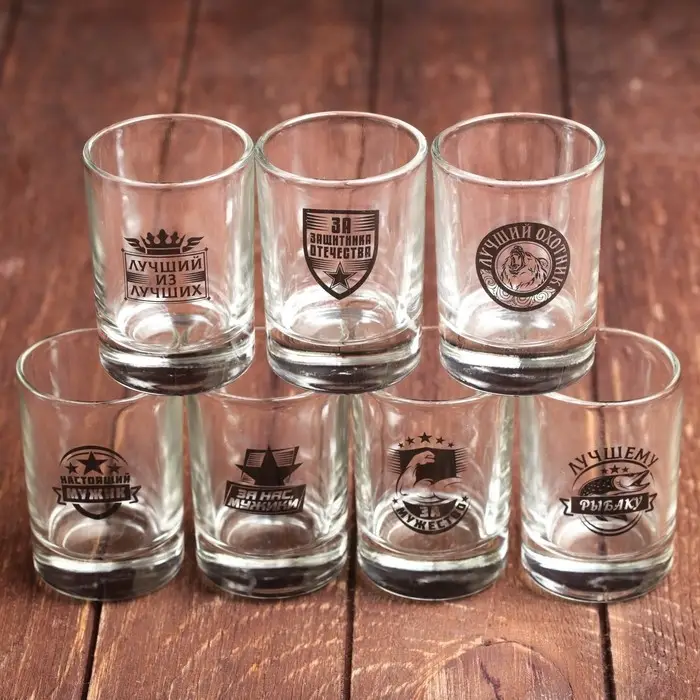 Стопки с нанесением, МИКС Стопки с нанесением, МИКС