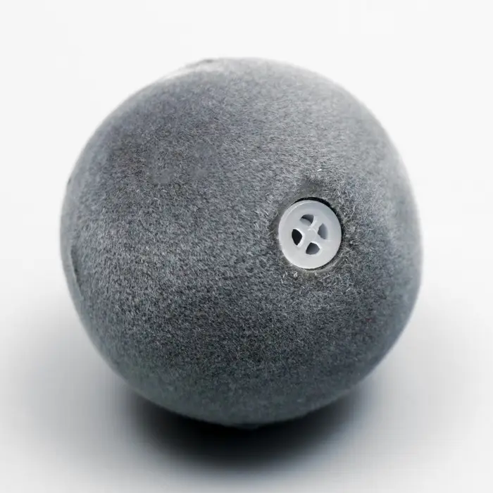 Игрушка бархатная с пищалкой  Игрушка бархатная с пищалкой "Улыбка", 4 см, серая