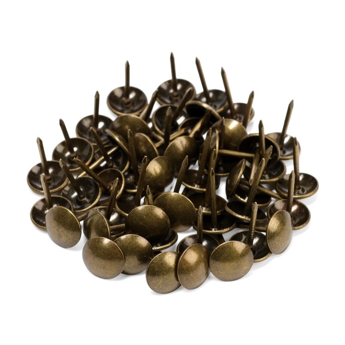 Лента декоративных гвоздей ТУНДРА, длина 1 м, 11х16 мм, бронза, 10 шт Лента декоративных гвоздей ТУНДРА, длина 1 м, 11х16 мм, бронза, 10 шт