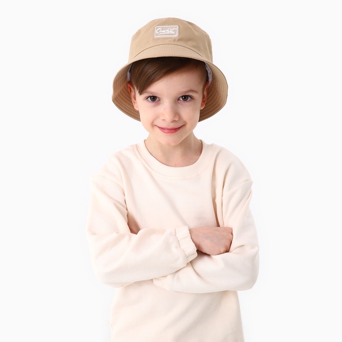 Панама детская для девочки, цвет бежевый, р-р. 48-50 Панама детская для девочки, цвет бежевый, р-р. 48-50