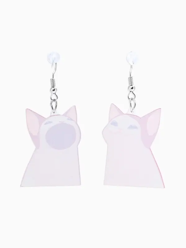 Серьги акриловые &laquo;Коты&raquo;, забавные, бежево-коричневые