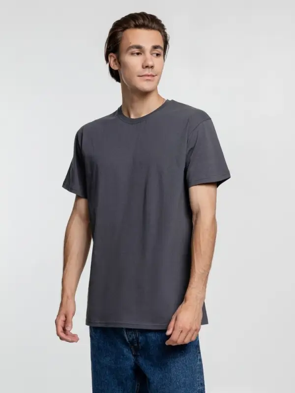 Футболка унисекс T-Bolka 160, темно-серая (графит), размер XS