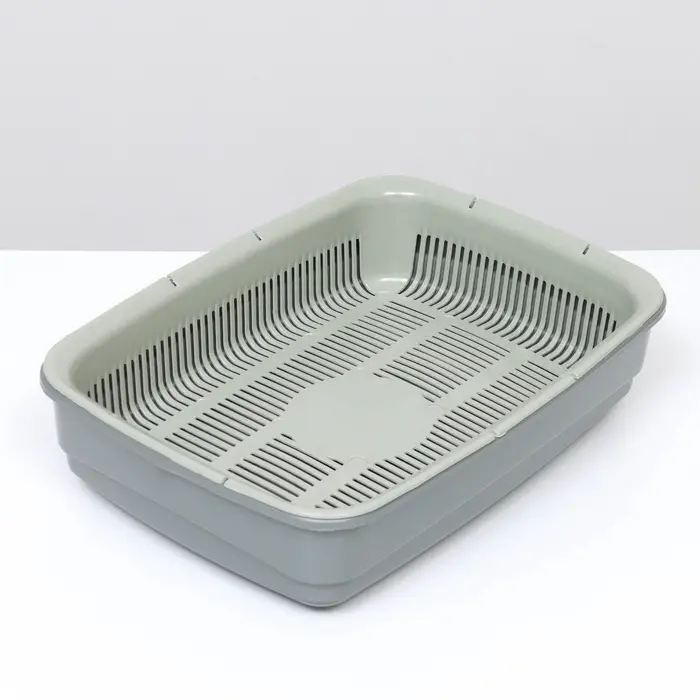 Лоток большой с сеткой Atlantis &laquo;Стандарт&raquo;, 42&times;31&times;10 см, серый