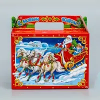 Подарочная новогодняя коробка «Чудеса» , Чемодан 23×10.5×16.5 см
