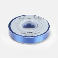 Лента атласная TEIRA, двухсторонняя, 15 мм, 25&plusmn;1 м, синяя №0329