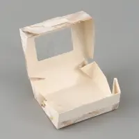 Коробка подарочная с окном &laquo;Мрамор&raquo;, 10&times;8&times;3.5 см, самосборная