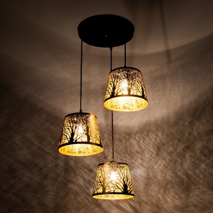 Светильник BayerLux "Чаща" 3хЕ27 40Вт черный 40х40х20-90см