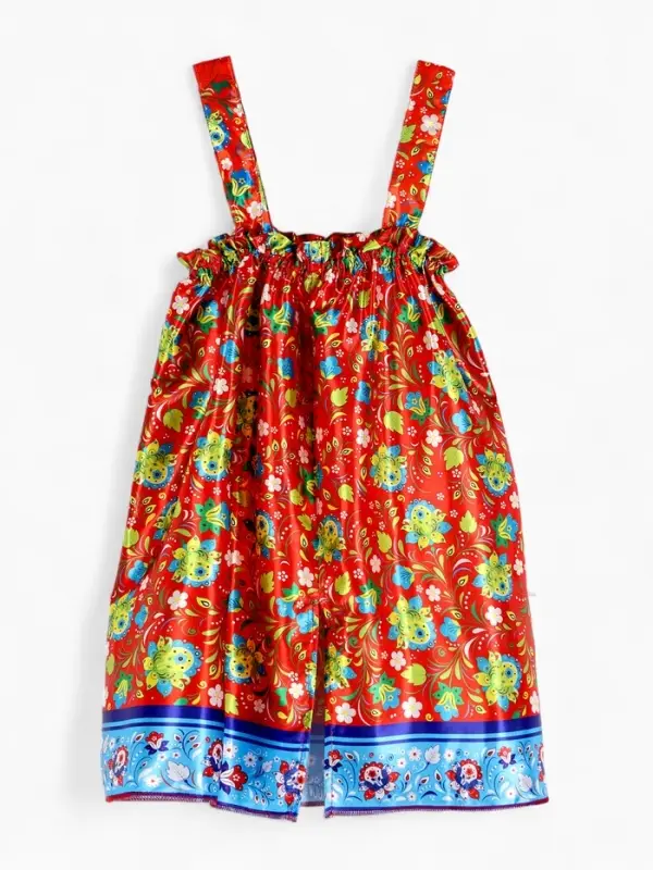 Сарафан русский народный «Русская девица», рост 134-146, красный