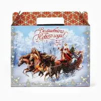 Коробка подарочная новогодняя складная &laquo;Волшебного Нового года&raquo;, 33.5&times;25.5&times;7.5 см