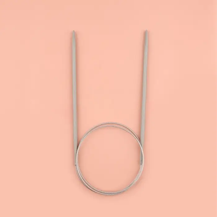 Спицы круговые, для вязания, с тефлоновым покрытием, с металлическим тросом, d=4 мм, 14/80 см Спицы круговые, для вязания, с тефлоновым покрытием, с металлическим тросом, d=4 мм, 14/80 см