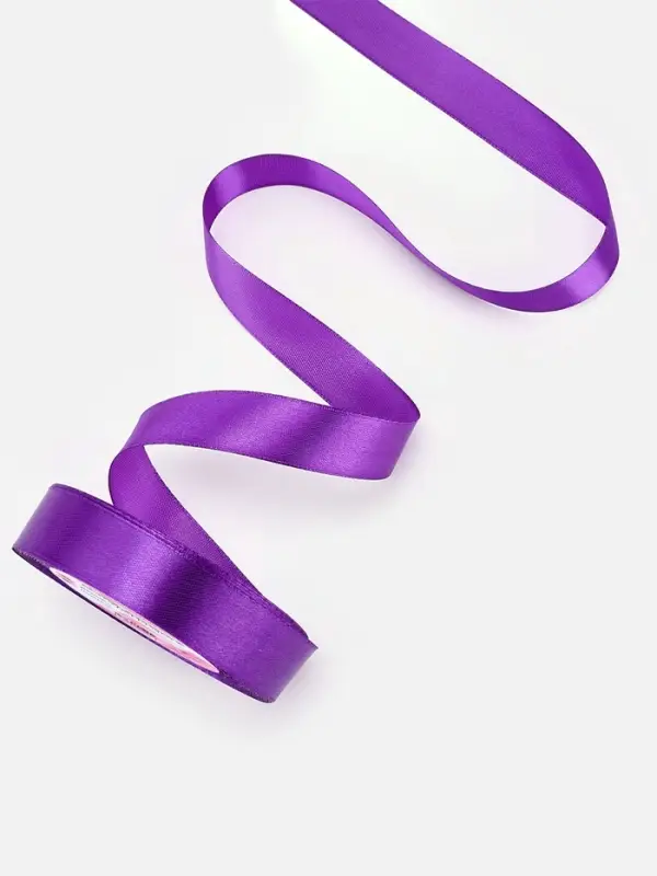 Лента атласная, 20 мм, 23&plusmn;1 м, фиолетовая №34
