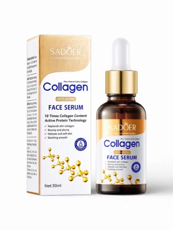 Омолаживающая сыворотка для лица Sadoer с колагеном, 30 мл