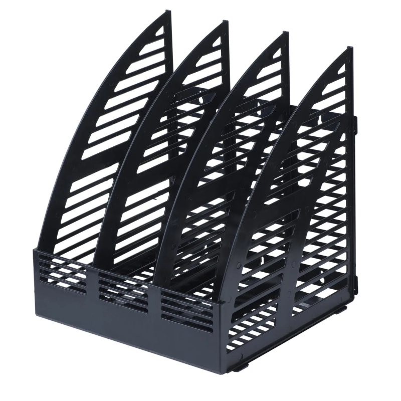 Лоток вертикальный 240мм 3 отделения сборный черный