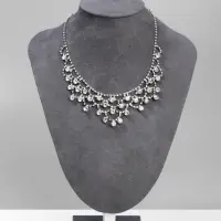 Бюст для украшений QF, 20&times;8&times;29 см, h=29 см, флок, серый графит