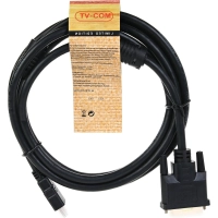 Кабель HDMI to DVI-D (19M -25M) 2м, 2 фильтра TV-COM <LCG135F-2M