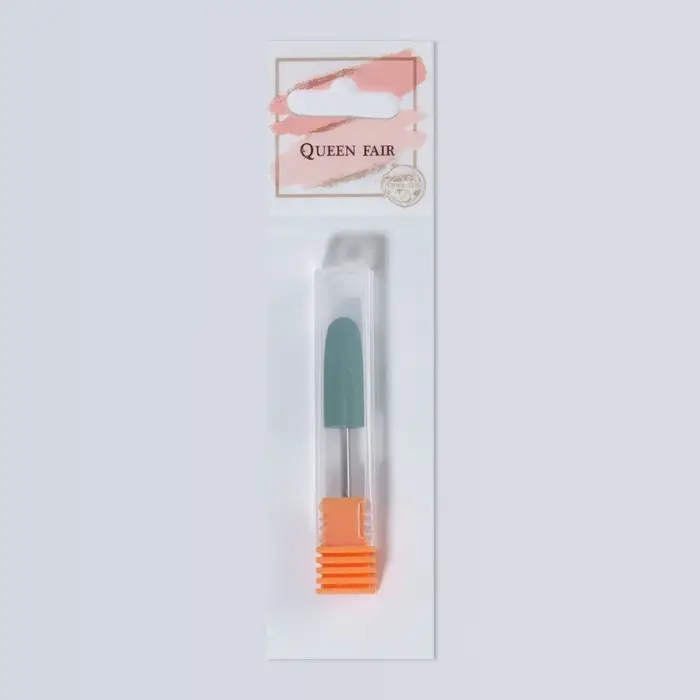 Фреза силиконовая для полировки, средняя, 10&times;24 мм, в пластиковом футляре, зелёная