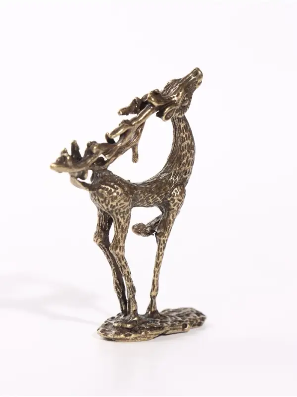 Фигурка декоративная &laquo;Олень с цветущими рогами&raquo;, металл, 5.9&times;1.5&times;6.5 см