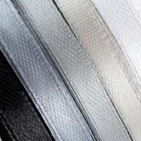 Атласная лента, набор 5 шт., 6 мм, 23&plusmn;1 м, серая, чёрная