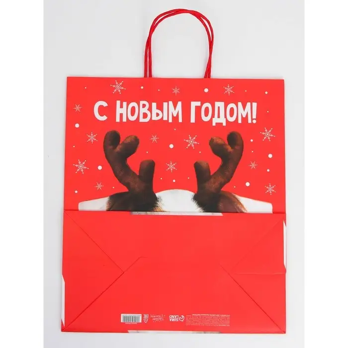 Набор новогодних крафтовых пакетов «С Новым годом тебя!» Набор новогодних крафтовых пакетов «С Новым годом тебя!»